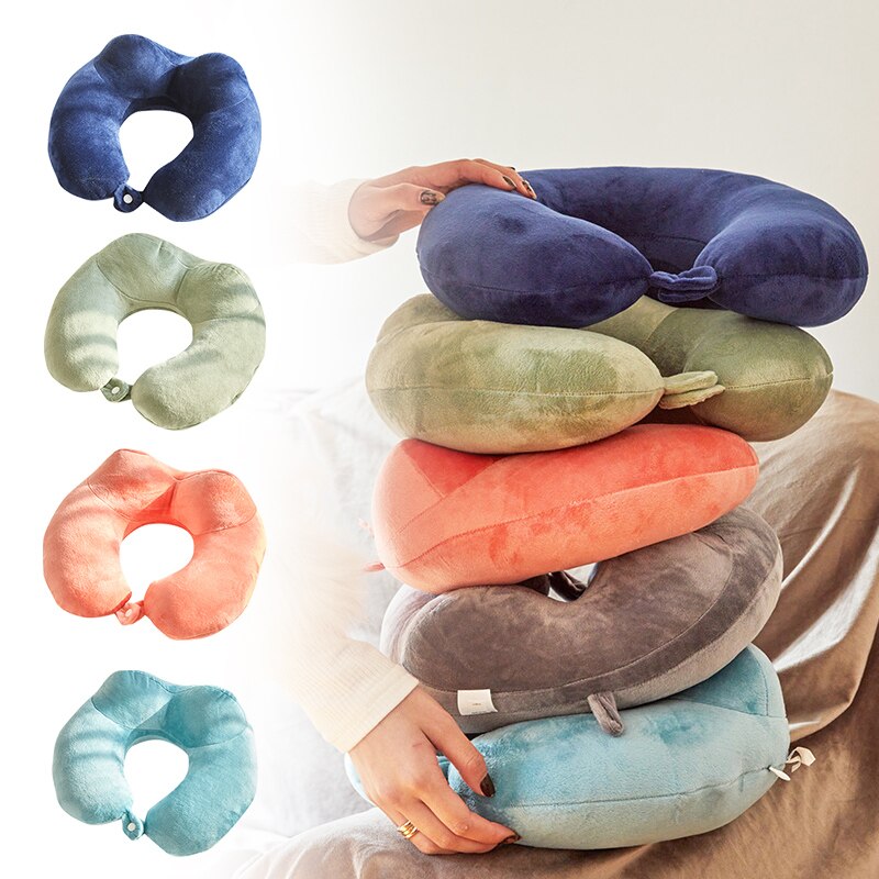 Reisen Kopfkissen Pro Flugzeug Wagen Sekretariat Super Leicht tragbar Plüsch- U geformt Nacken Kopfkissen Schlaf mit Nein Nacken Schmerzen Pro Heimat