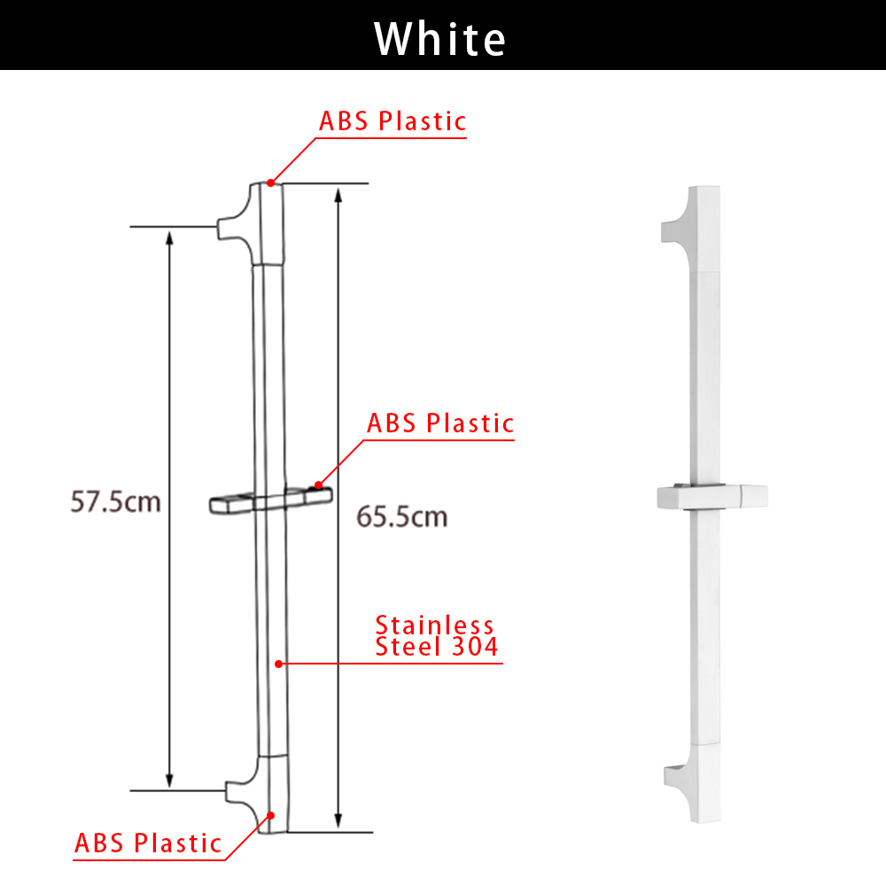 Wall Mounted Adjustable Slide Shower Bar Bathroom Shower Riser Sliding Bar Set with Hose and Shower Black Gold Minimalist Style: Chocolate