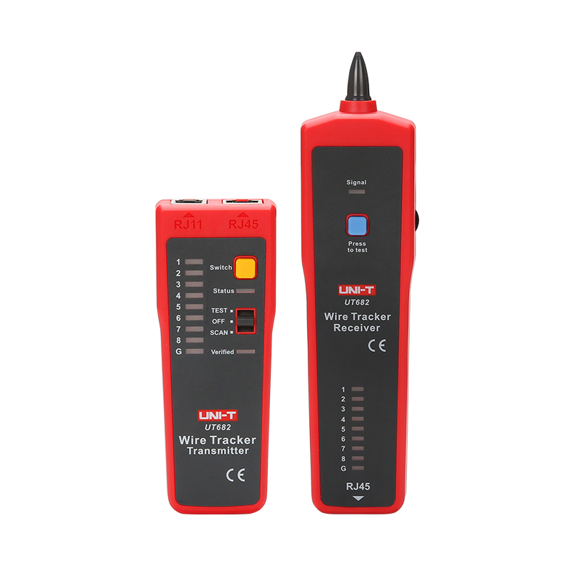 UNI-T Wire Tracker Tester UT682 UT682D RJ11 RJ45 Wire Line Finder Handheld Cable Testing Tool calibration cable tester: Default Title