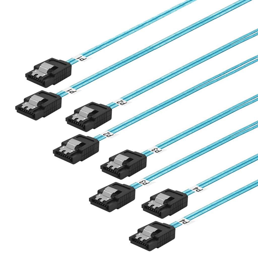 4/6/8 sata para 4/6/8 sata 4.0 7p fêmea 90/180 graus com malha trançada para servidor computador host ssd sata cabo adaptador de disco rígido