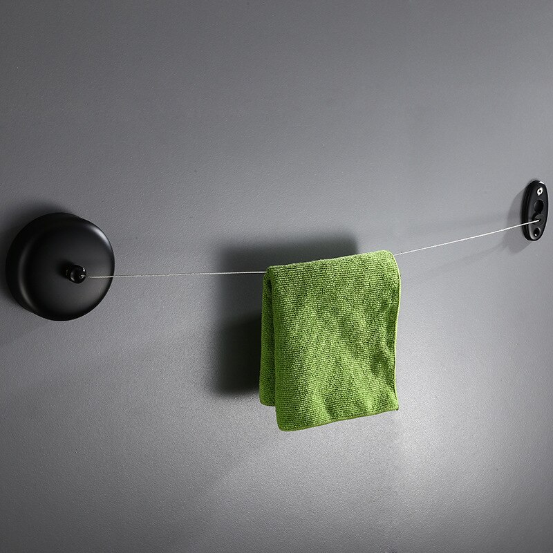 Hardware sæt  #10 usynligt stål tørresnor rustfrit teleskopisk reb vægmonteret hotel badeværelse håndklædeholder