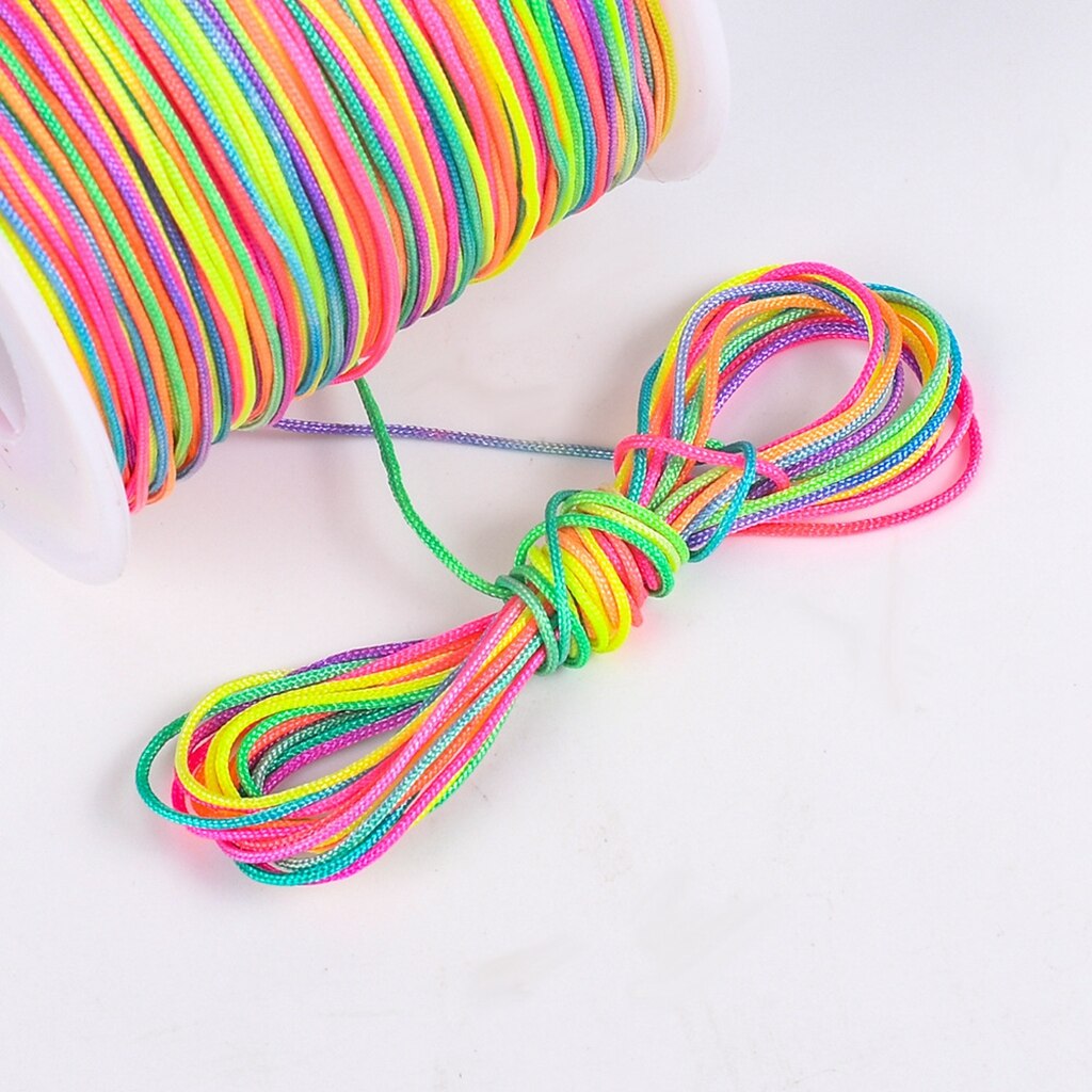 100 M/partij 0.8Mm Regenboog Elastisch Kralen Discussies Stretch String Crafting Touwen Voor Diy Ketting Sieraden Maken