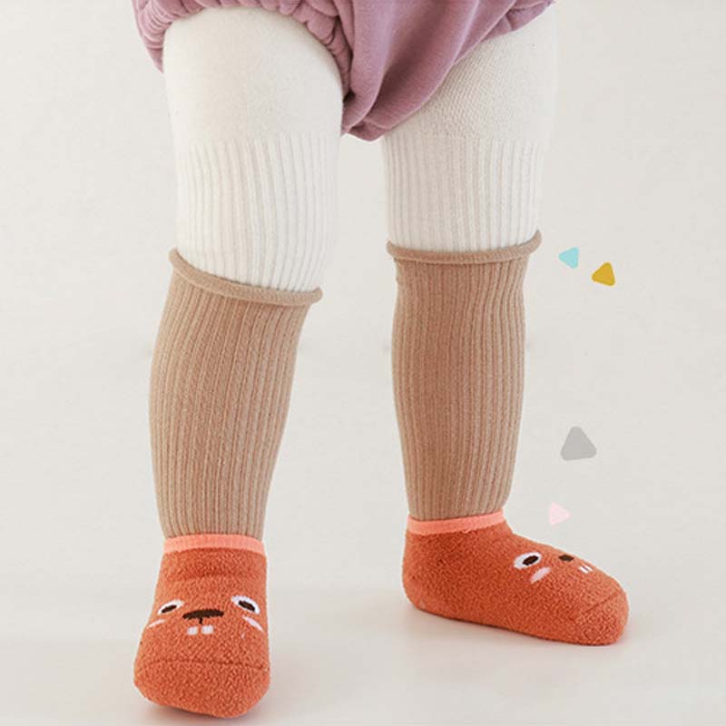 Warmom Knie Hoge Babysokjes Pasgeboren Sokken Voor Meisjes Katoen Cartoon Baby Jongens Sokken Anti Slip Casual Baby Been warmers