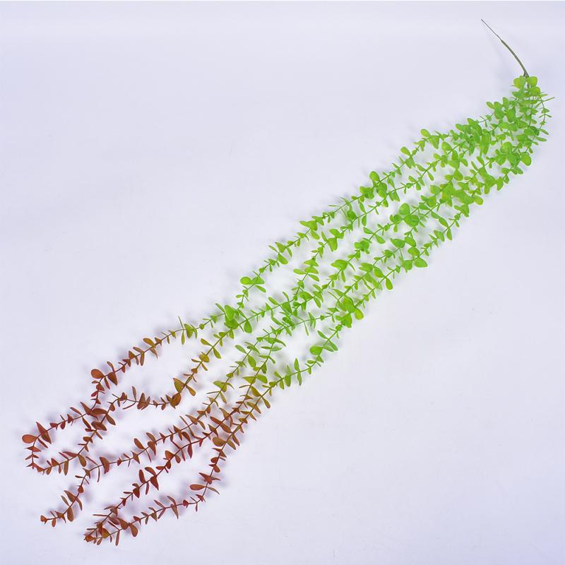Simulation Green Plant Vine Green Radish Home Decoration Vine Leaves Chlorophytum Wall Hanging Eucalyptus Rattan Hanging Plant: B01