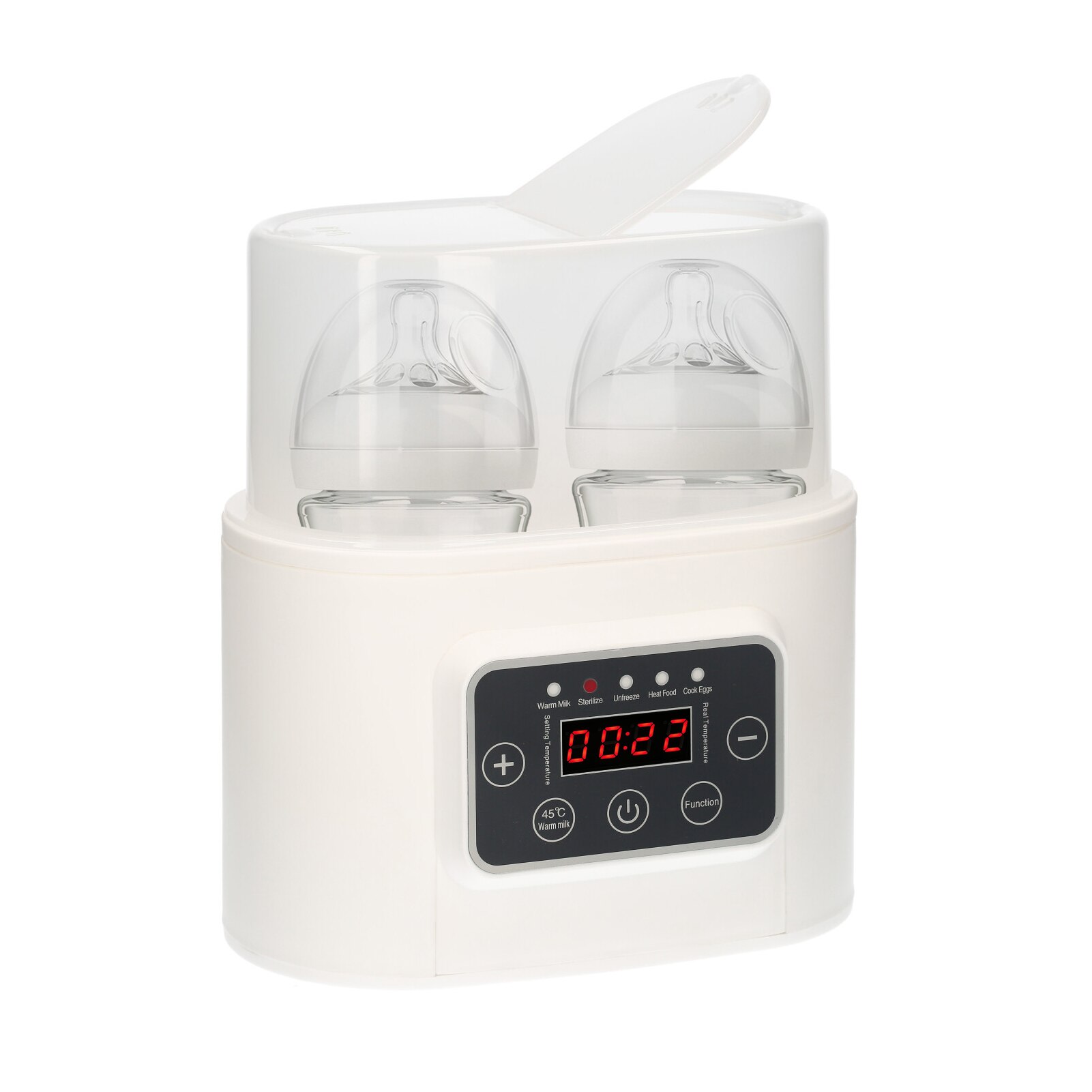 Baby Bottle Warmer 5-in-1 Digital Baby Food Warmer with Timer Digital Display Double Bottle Portable Warmer for Breastmilk
