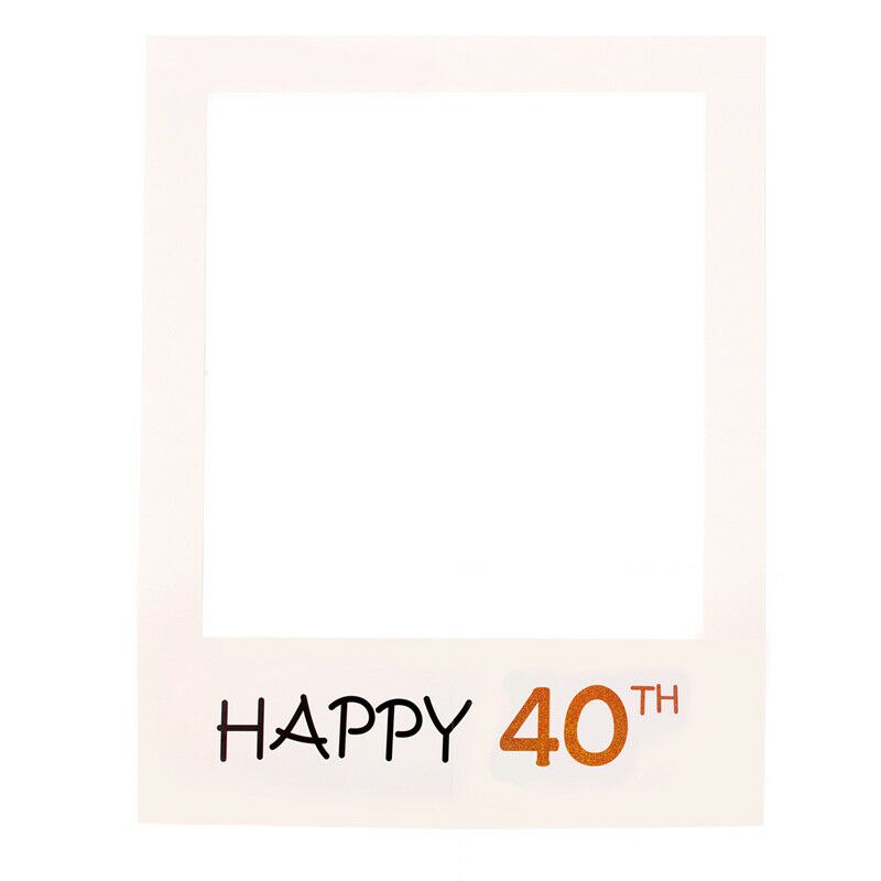 40th Photo Booth Frame Props 21th 30th 50th 60th Year PhotoBooth Props Anniversary Birthday Party Decorations Adult: 40th