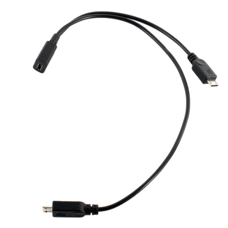 For Phone Sync Data Cable Micro USB 2.0 Splitter Y 1 Female To 2 Male Data Charge Cable Extension Cord