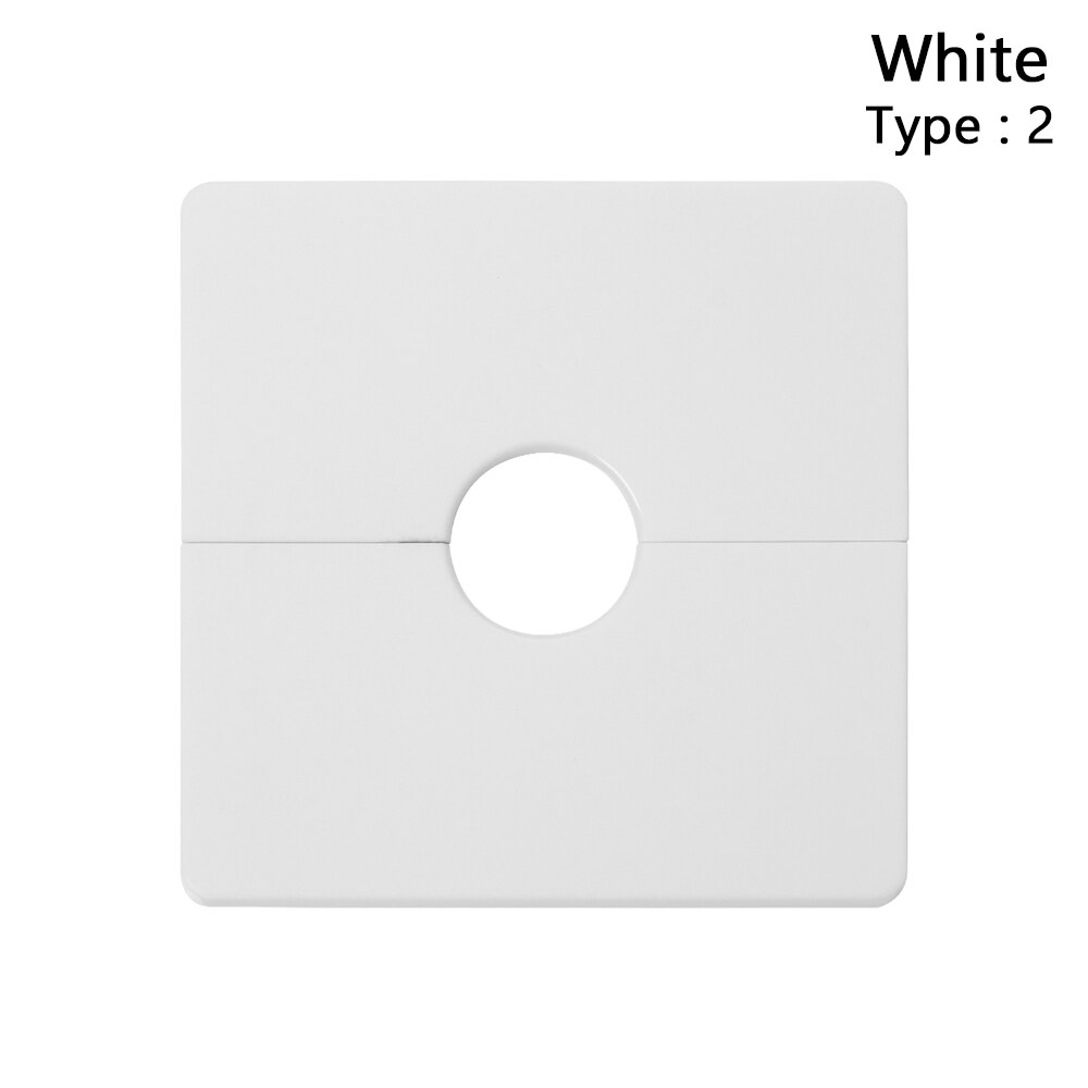 Plastic Wall Wire Hole Decor Cover Separable Junction Box Outlet Cable Protector Snap-on Plate Angle Valve Pipe Plug Decor Cover: Type2	white