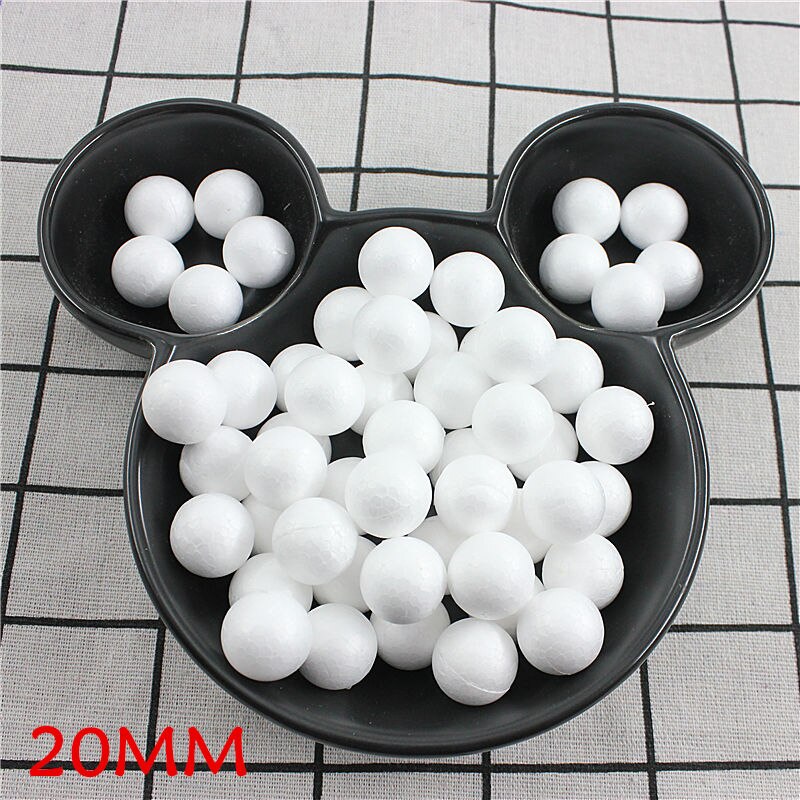 DIY Round Styrofoam Balls Christmas Ball White Modelling Polystyrene Foam Craft Balls Christmas Decorations Wedding Party: 20mm100pcs