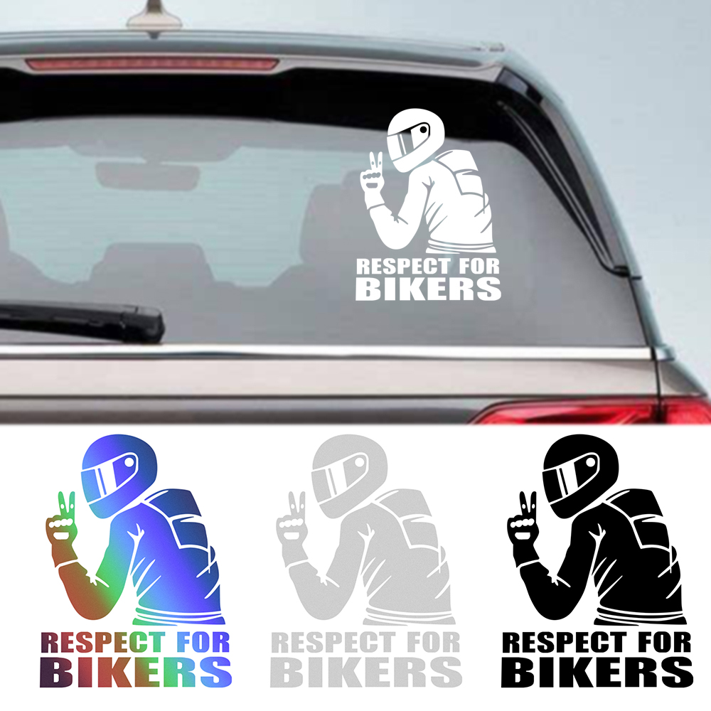 Respect Biker Sticker voor op auto motorfiets vinyl 3D stickers motorfiets vinyl 3D stickers en stickers motorfiets accessoires