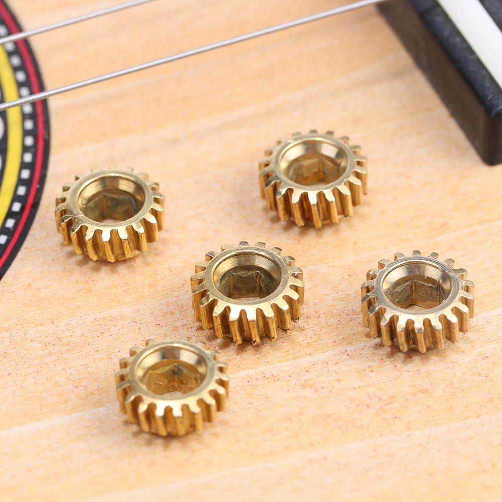 6 stk sekskantede åbne gear tunere tuning pinde maskine hoveder montere hex hole 1/18 gear til guitar instrument