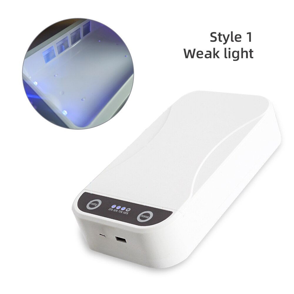 Nagel manicure kunst gereedschap uv sterilisator usb wierook deodoriseren uv desinfectie box aromatherapie deodoriseren geur uv sterilisatie: Zwak licht