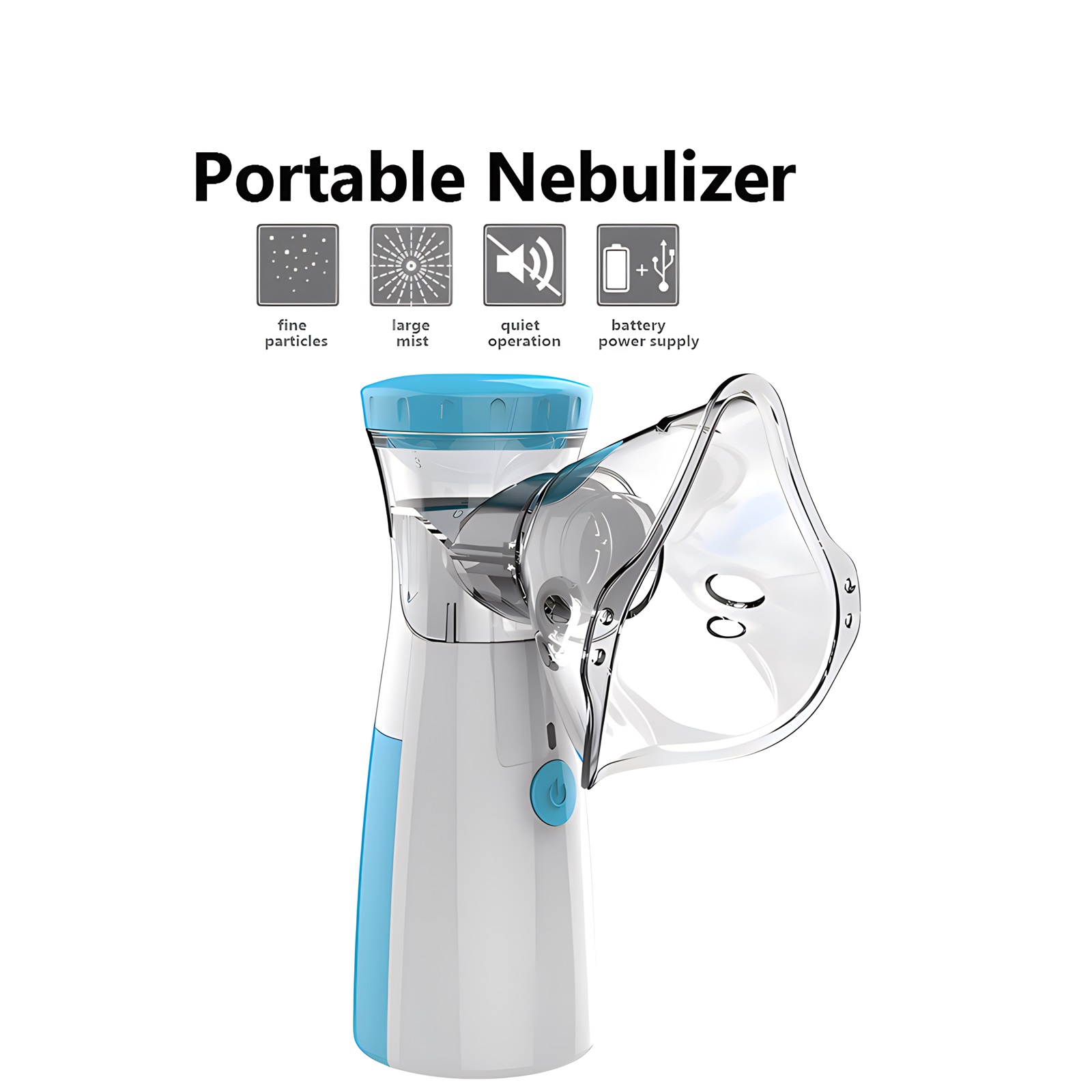Nebulizador portátil para el cuidado de la salud, inhalador silencioso para aliviar la rinitis, Humidificador doméstico para adultos, atomizador de malla de mano