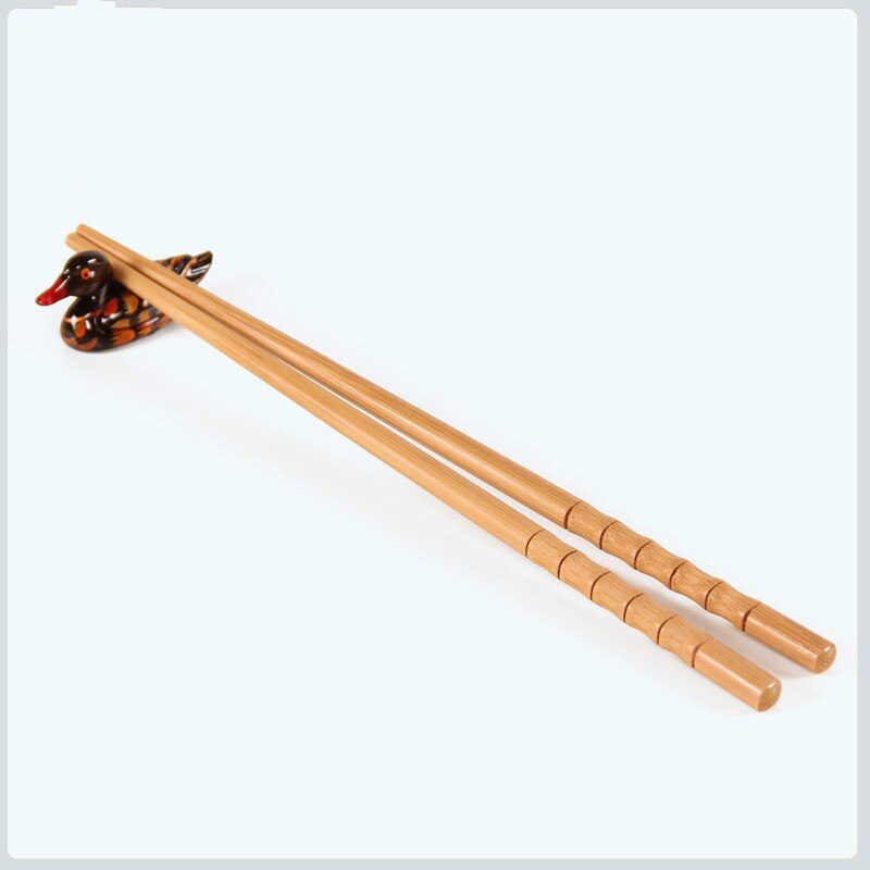 Palillos de madera de bambú Natural hechos a mano, palillos chinos saludables para picar carbonización, palitos reutilizables para comida de Sushi, vajilla de , 5 pares