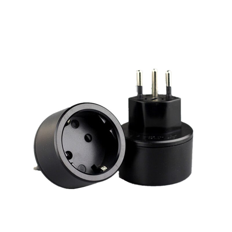 3 pin plug Travel Adapter Europ German TO Swiss plugs 10A 250V Power Plug EU to Swiss Electrical Plug with Fuse: Black