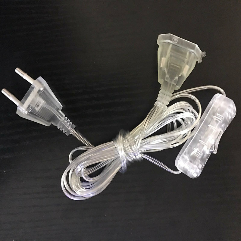 2.5M Extension Wire EU Plug Met Aan/Uit Schakelaar Voor String Lights (Alleen Met String Lights bestellingen): Default Title