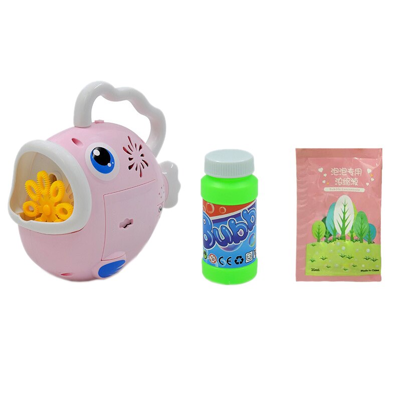 Elektrische Tragbare Blase Fisch Kinder Beleuchtung Musik Automatische Blase Maschine Blasen Blase Spielzeug Outdoor Indoor