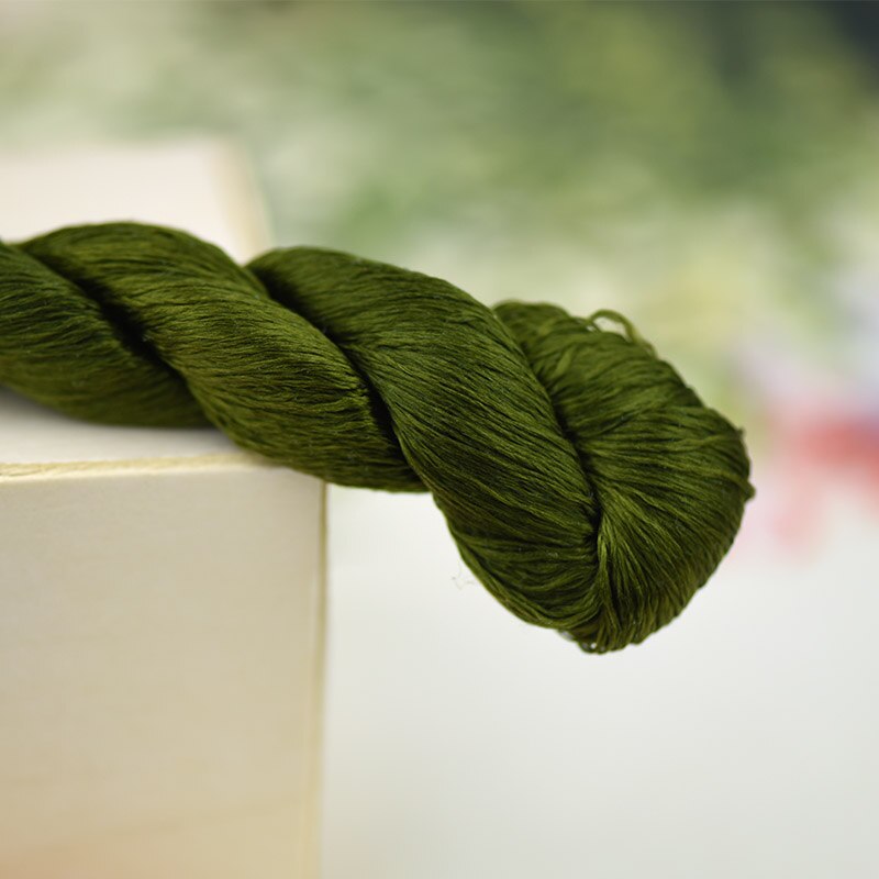 silk embroidery thread / 100% silk thread /hand embroidery embroider cross stitch/artichoke green/8 pure colors: 6