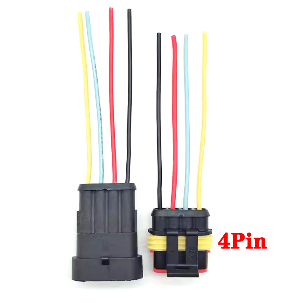 1 Satz 1-polig 2-polig 3-polig 4p 5p 6-poliger Autos tarter Stecker Buchse Docking versiegelter Stecker Kfz-Motor- Kabelbaum stecker Stecker: Grau