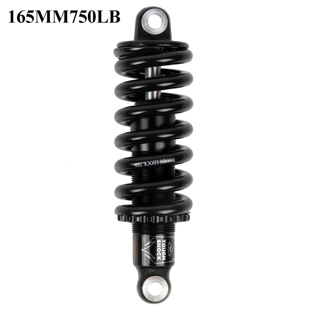 550-850LBS Aluminum Alloy Shock Absorber for Mountain Bike Bicycle Rear Coil Spring Rebound Metal Shock Absorber Bicycle Parts: 165mm 750LB