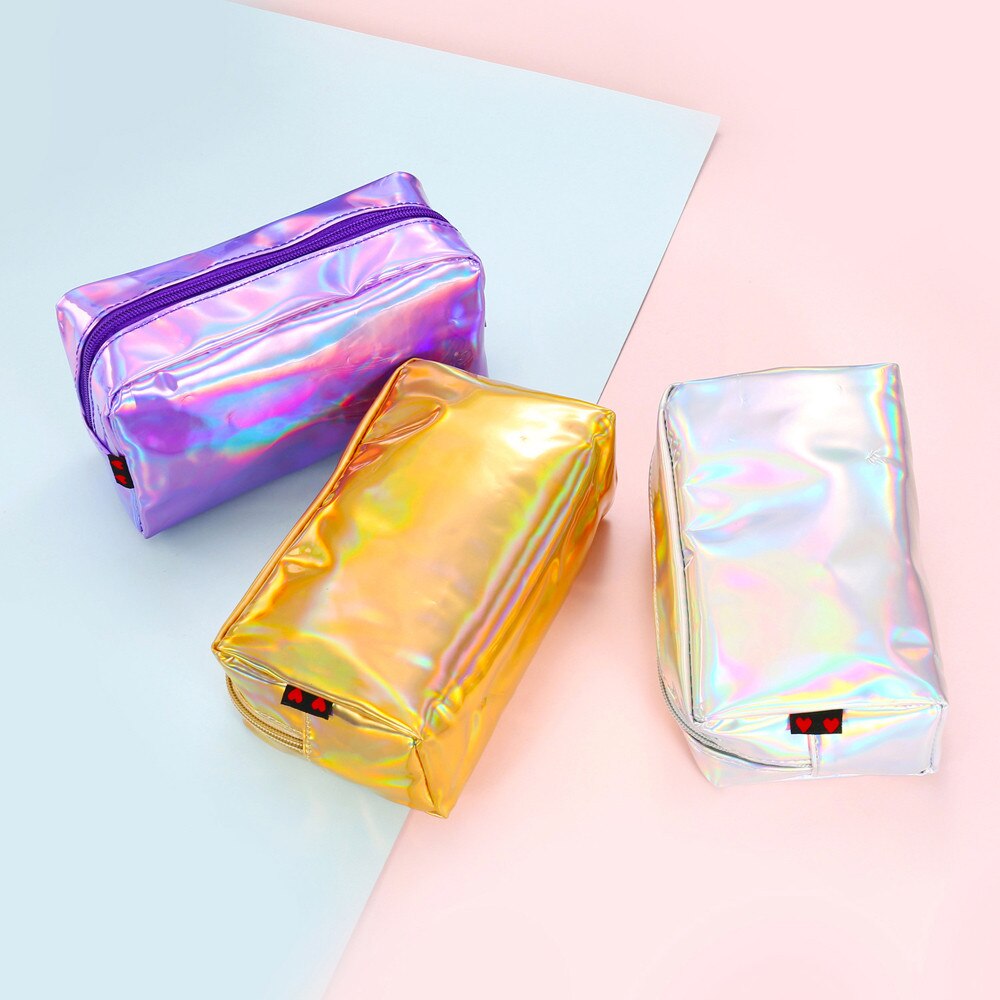 Colorful Stationery Pen Pencil Case Cosmetic Bag Travel Makeup Bag High Capacity Pencil Bag School Box Pencil Pouch Stationery