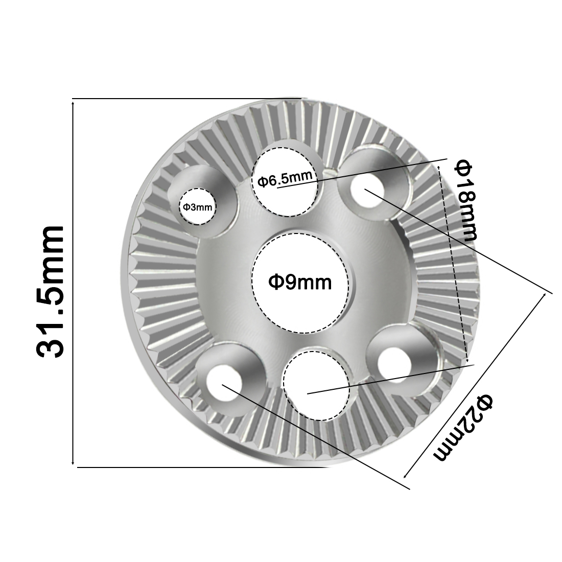1x Stainless Steel ARRI Rosette Mount Adapter Gear Head Connector Dia 31mm / 20mm for Camera Cage Handle Grip Gimbal Extension: Type C Upgraded