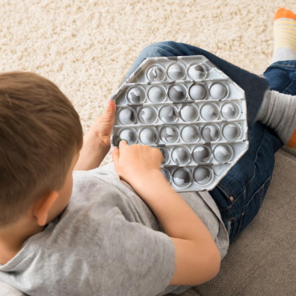 Push Pop Pop Bubble Sensory Fidget Toy Silicone Stress Reliever Toy stay focused and calm Safe Durable Washable Easy to Carry