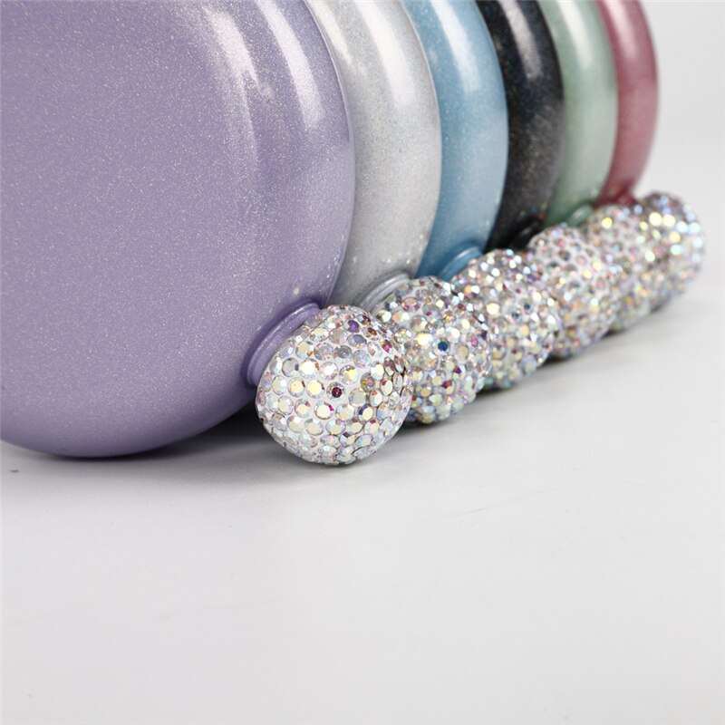 Portable Stainless Steel Round Hip Flask Alcohol Bottle Travel Whiskey Alcohol Liquor Bottle Flagon Small Mini Bottle