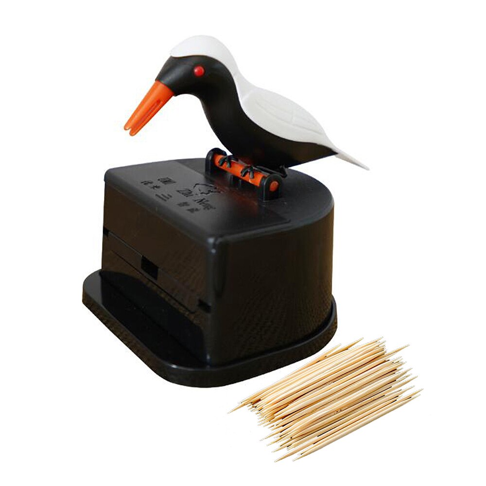 Cute Hummingbird Toothpick Dispenser Automatic Bird Toothpick Box with Toothpick Cleaning Teeth Secret Stash Tandenstokers 2: 04