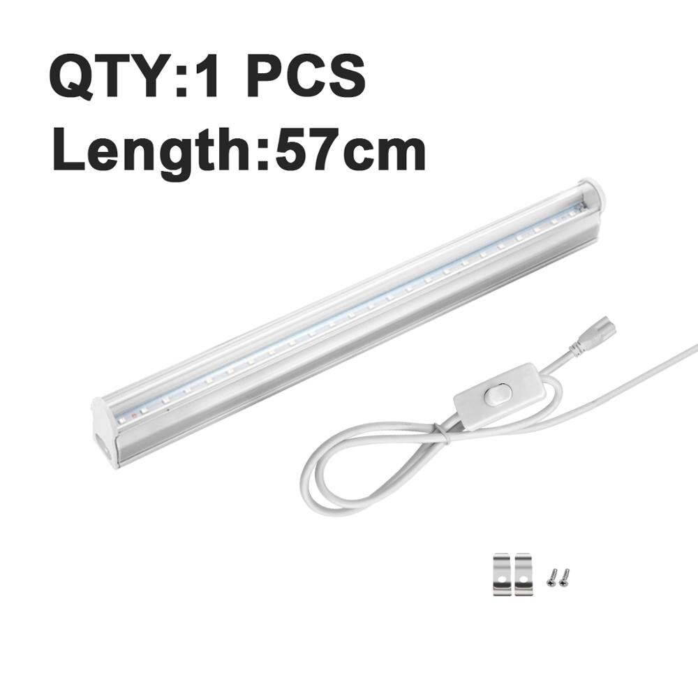 T5 LED Grow Light Tube 30cm 57cm Full Spectrum LED Lamp For Indoor Tent Plant Lighting Hydroponic System Phytolamp Growing Lamp: 1 Piece 57cm / US Power Plug