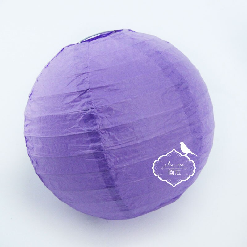 Neue 1 STÜCK 20 cm China Runde Papierlaterne Festival Lieferungen Geburtstag Hochzeit Dekoration dekor handwerk DIY Lampion laterne: dunkel Violett