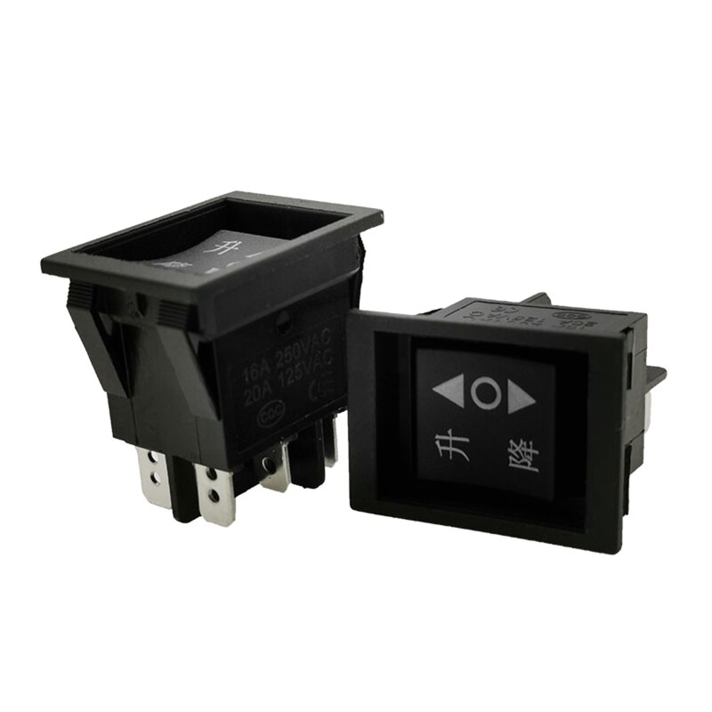 6 Pin 3 Position Boat Rocker Switch On-Off-On KCD4 Snap-in Rocker Switches for Electric Heating Table Home Appliances