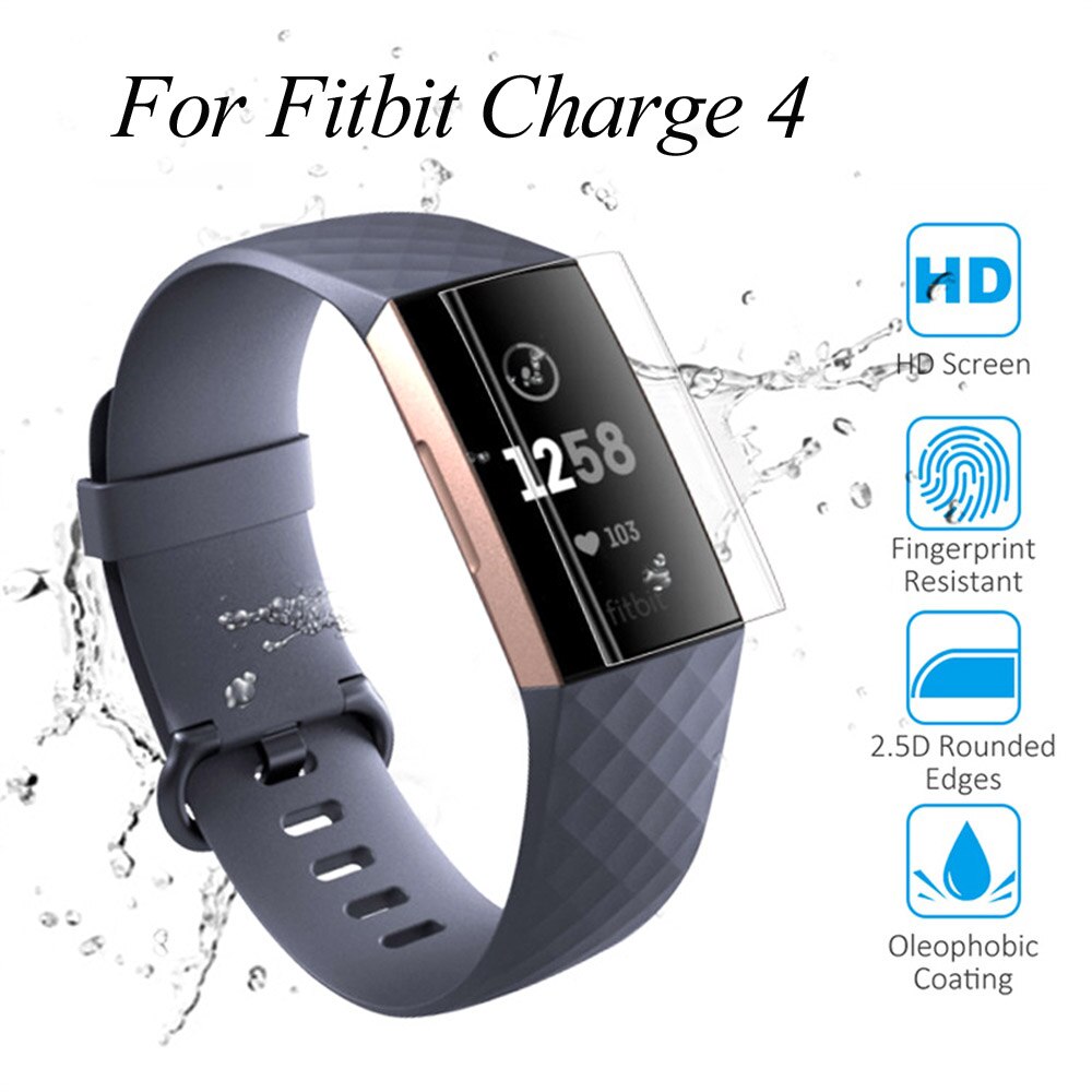 5Pcs Clear Soft Tpu Beschermende Film Voor Fitbit Lading 4 Smart Bands Anti-Kras Screen Protector Cover Smart horloge Accessoires