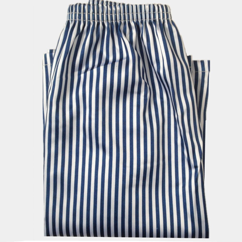 Menns silke sateng pyjamas shorts ​søvn pyjamas bukser underdeler hjemme nattøy herre kunstig silke pyjamas hjemme shorts: Blå hvit / Xxl