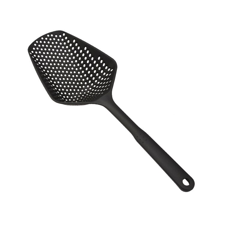 Kitchen Tool High Temperature Resistant Pressure Cooking Shovels Vegetable Strainer Scoop Nylon Spoon Large Colander Soup Filter: Black