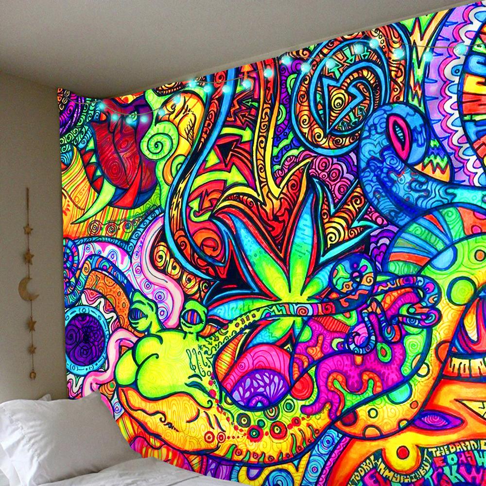 Psychedelic Wall Tapestry Wall Hanging House Hippie Tapestry Mandala Wall Carpet Blanket Boho Home Decorative T241
