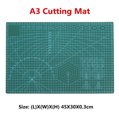 A1-4 PVC Self Healing Rotary Cutting Mat Double-Sided Quilting Grid Lines Printed Board DIY Patchwork Craft Tools Cutting Board: A3