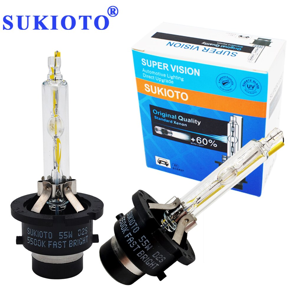 SUKIOTO OEM Original D4S Xenon Lamp Bulb Fast Bright 55W D4S D2S White 5500K German Tech OEM HID Projector Lens Bulb