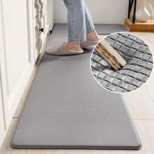 Tapis de sol Long en cuir PU, imperméable à l&#39;huile, antidérapant, en PVC, pour la maison, le balcon, le couloir, le paillasson d&#39;entrée