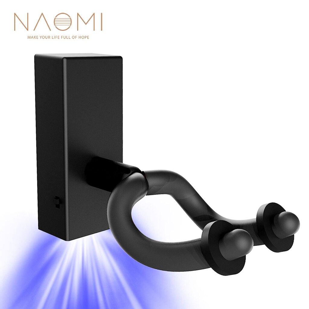 Naomi 4 kolory doprowadziło wieszak na gitarę uchwyt ścienny haczyk robić zawieszania akustyczna/elektryczna gitara opiekun dekoracyjna robić domu/ściana studio: niebieski