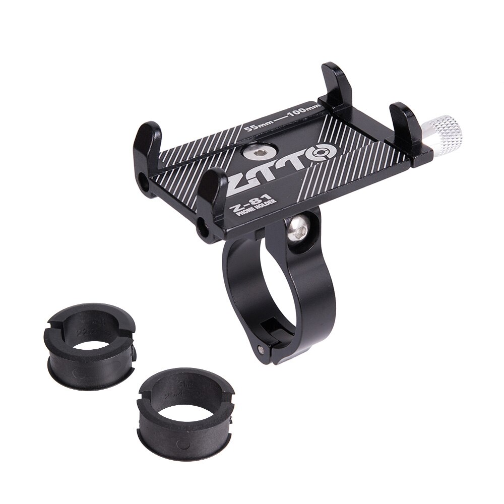 Ztto Fiets Telefoon Houder Betrouwbare Mount Universele Mtb Mobiele Cel Gps Metalen Motorfiets Houder Op Racefiets Moto M365 Stuur: Black