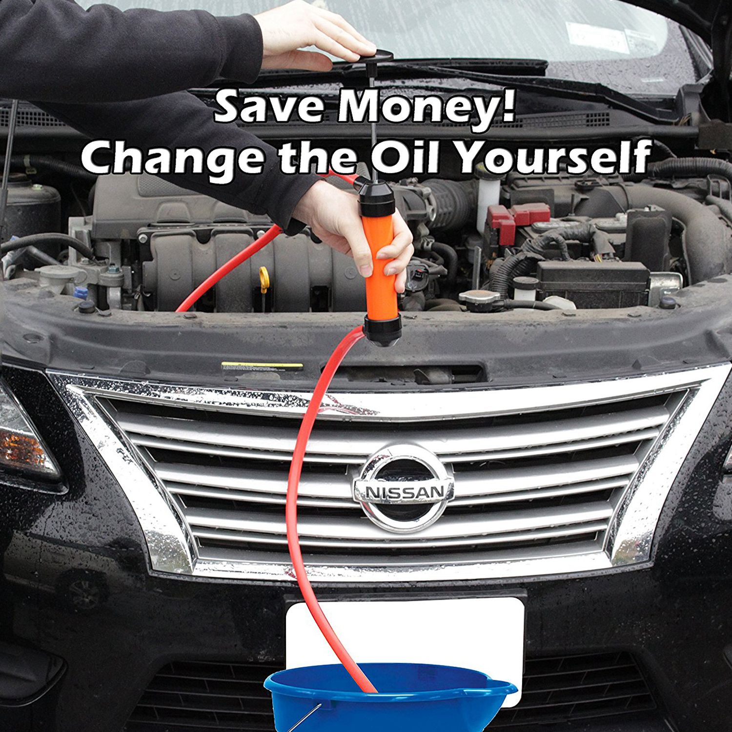 Multi-Purpose Siphon Transfer Pump Kit, with Dipstick Tube | Fluid Fuel Extractor Suction Tool for Oil, Gasoline, Wate