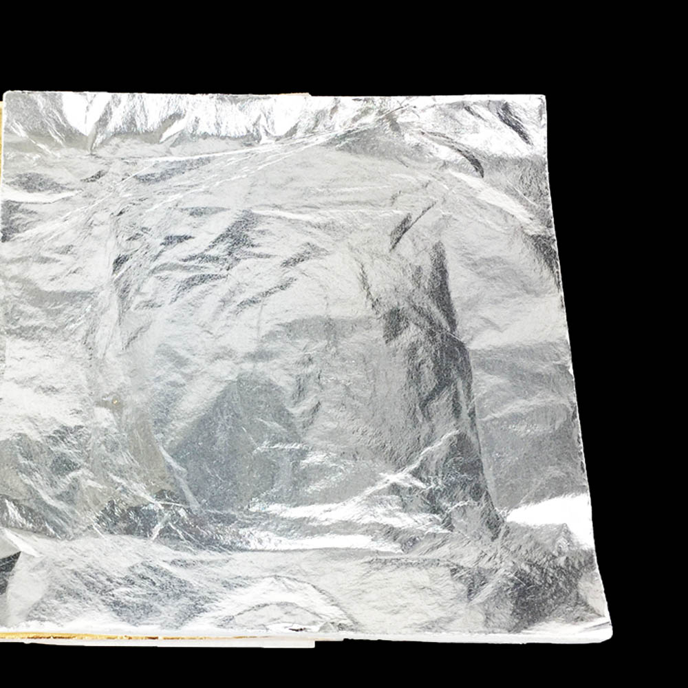 16x16 cm 100 hojas de hoja de aluminio dorada hojas dorado de aluminio de cobre de la hoja: Imitation silverleaf