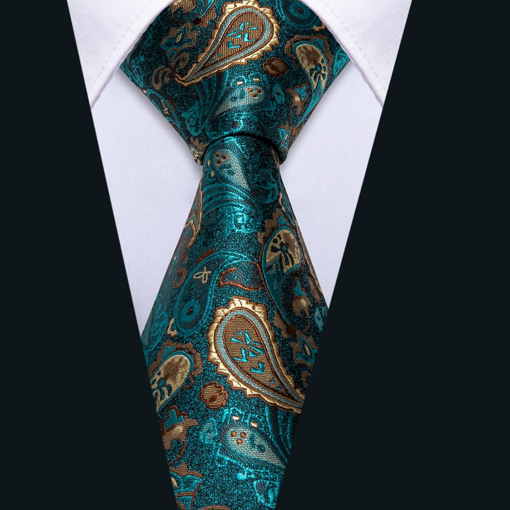 Barry. Wang Groen Baby Paisley Zijden Stropdas Voor Mannen Stropdas Bruiloft Hanky Manchetknopen Set Accessoires FA-013