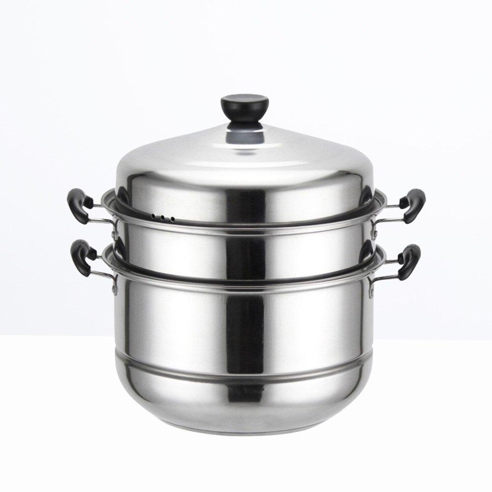 Stainless Steel Three-layer Thick Steamer Multifunction Soup Steam Pot Universal Cooking Pots for Induction Cooker Gas Stove (28