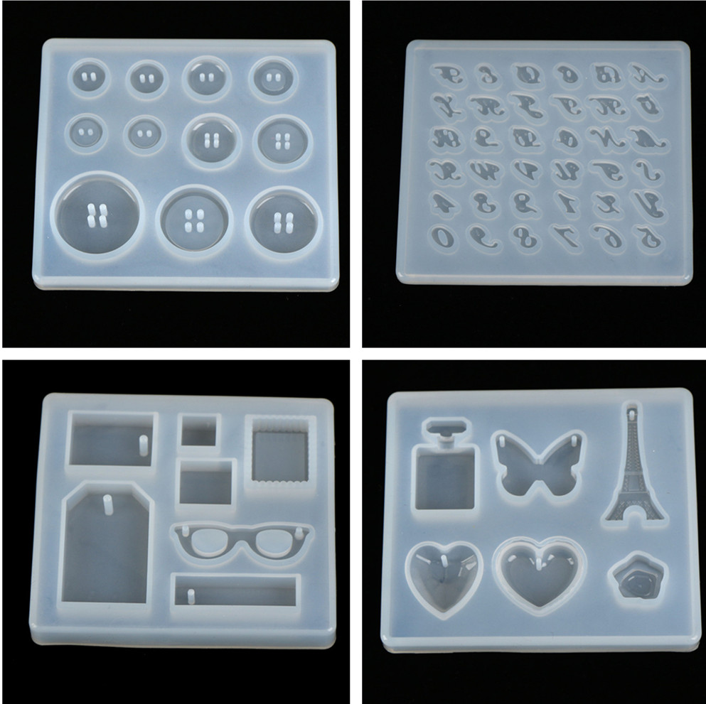 1Stck Epoxid Anhänger Handwerk Werkzeug Handgemachte DIY Silikon bilden Harz Tasten Herz knapp Anhänger Schmuck Machen bilden
