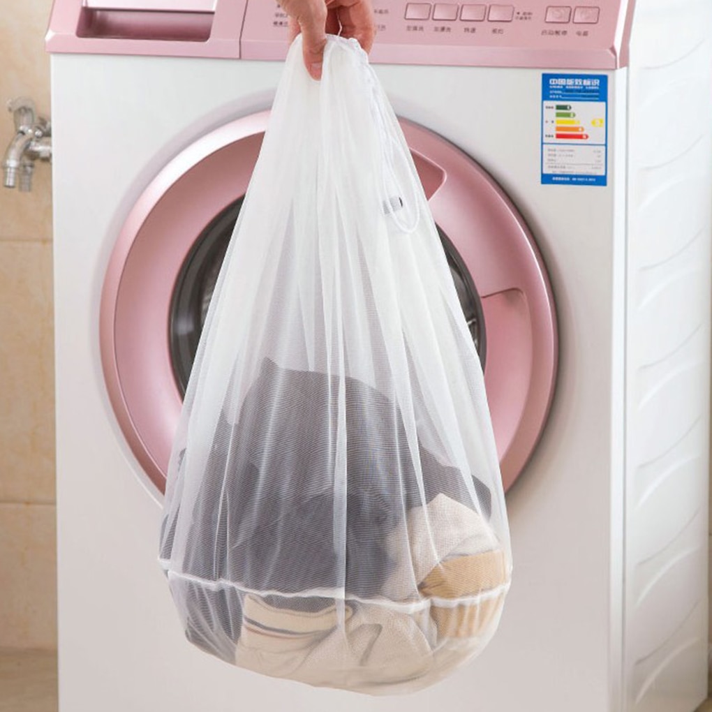 Brand Mesh Laundry Bag Socks Drawstring Closure Underwear Washing Machine Protection Solid Coloe Net Mesh Laundry Bag