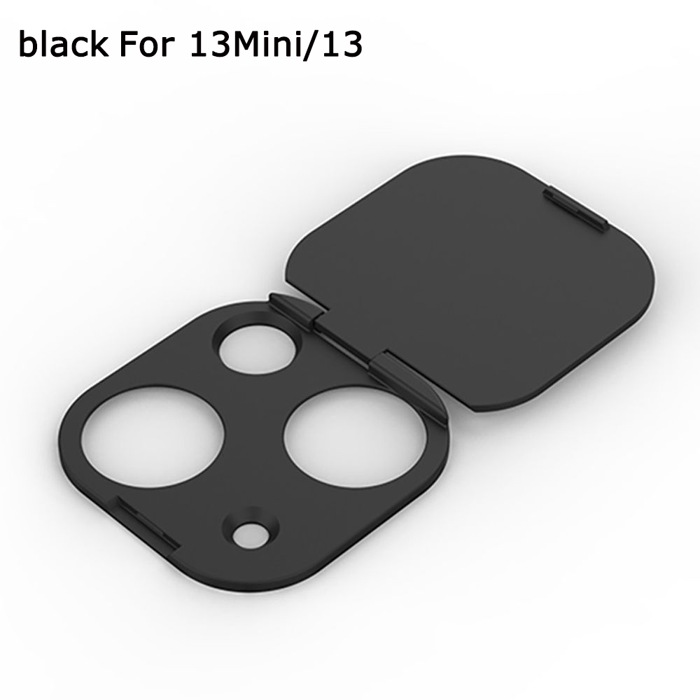 Telefoon Lens Webcam Cover Plastic Sticker Terug Camera Lens Beschermende Privacy Protector Voor Iphone 13 Pro Max 13Mini: black 1