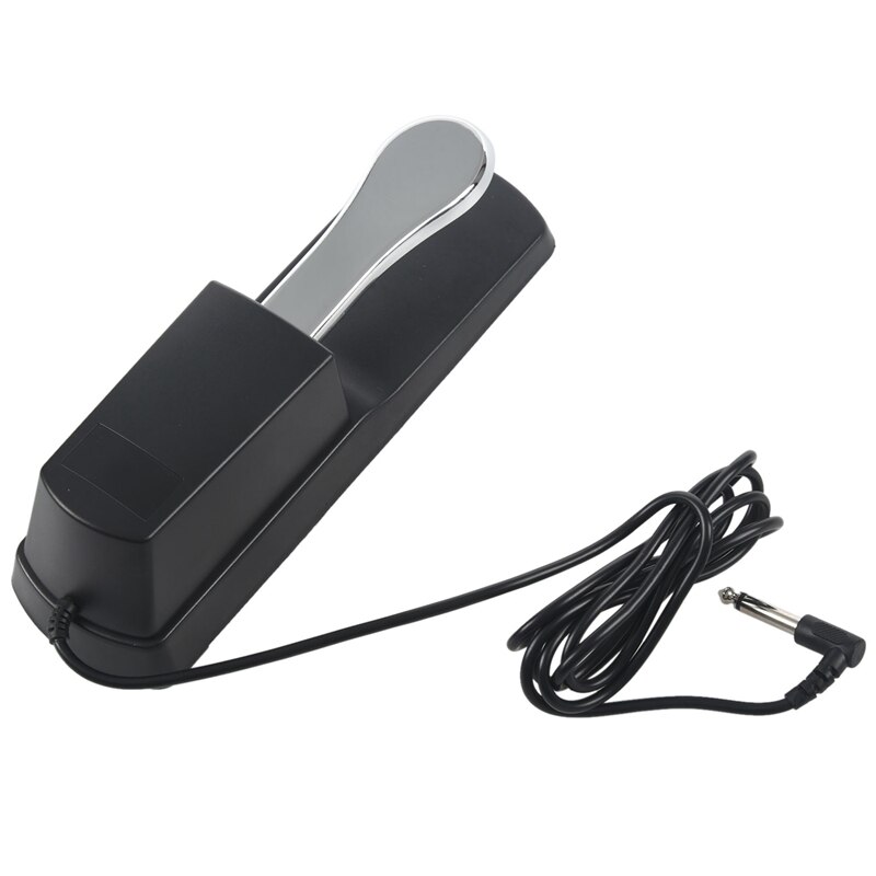 Electric Piano Sustain Damper Pedal Keyboard Instrument Organ Sustain Pedal Silver