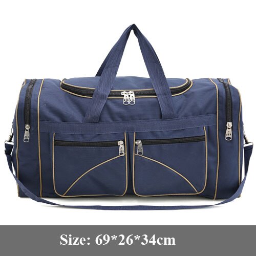 Vandtæt Fitness Taske - 56-75L Kapacitet - Stor Rejsetaske til Sport og Fitness - Terylene: Model 2 BlÃÂ¥